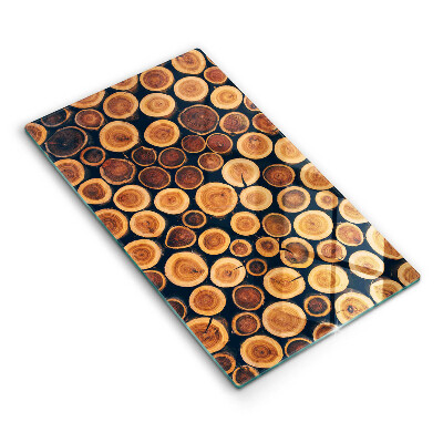 Skleněná deska do kuchyně Dřevěné pařezy