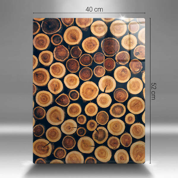 Skleněná deska do kuchyně Dřevěné pařezy