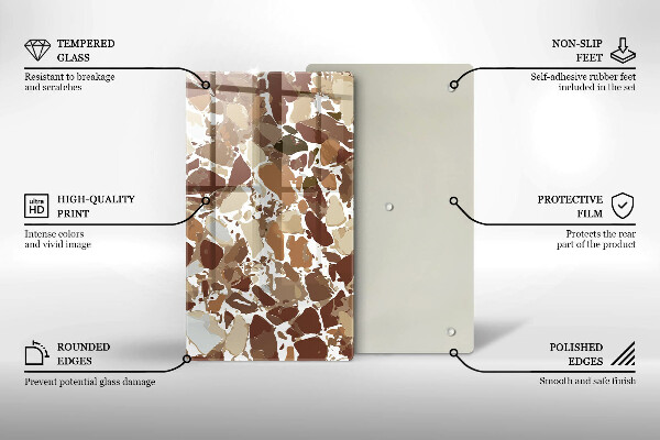 Skleněná krájecí deska Kamenné dekorativní skvrny