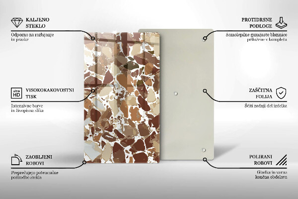 Skleněná krájecí deska Kamenné dekorativní skvrny