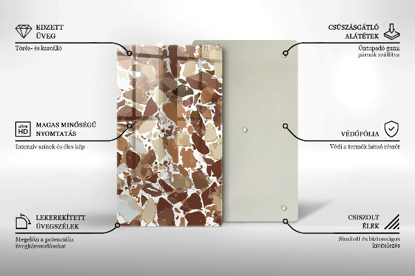 Skleněná krájecí deska Kamenné dekorativní skvrny