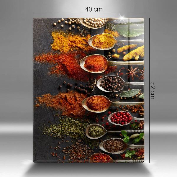 Skleněná deska do kuchyně Lžíce s kořením