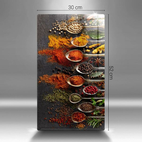 Skleněná deska do kuchyně Lžíce s kořením