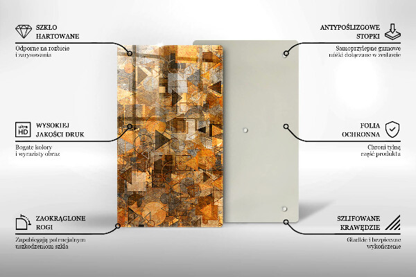 Skleněná deska do kuchyně Vzor bezešvé geometrických obrazců