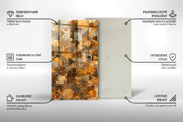 Skleněná deska do kuchyně Vzor bezešvé geometrických obrazců