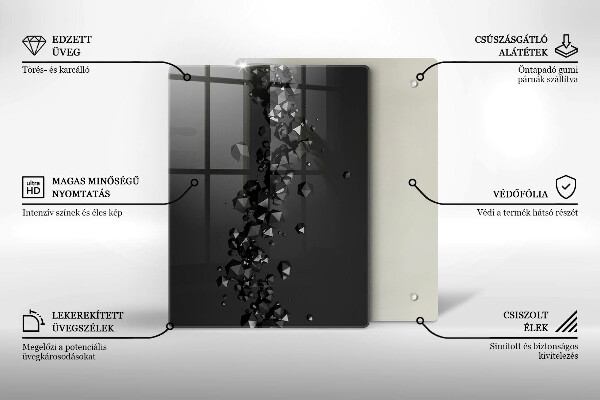 Skleněná deska do kuchyně Vzor bezešvé geometrických obrazců