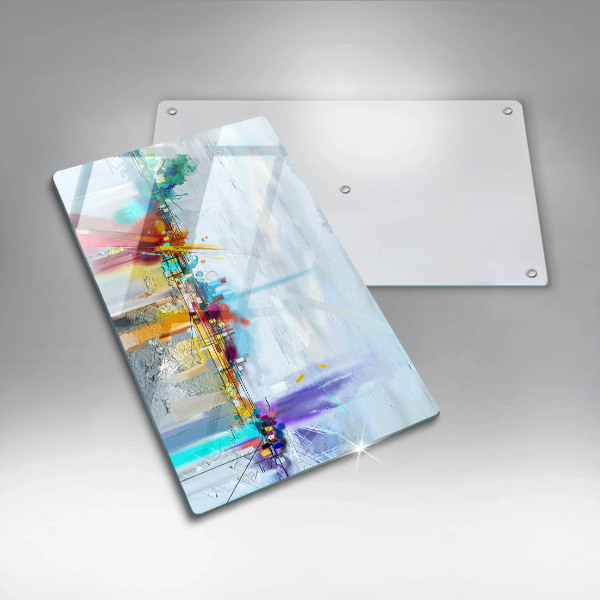 Skleněná deska do kuchyně Malovaná abstrakce