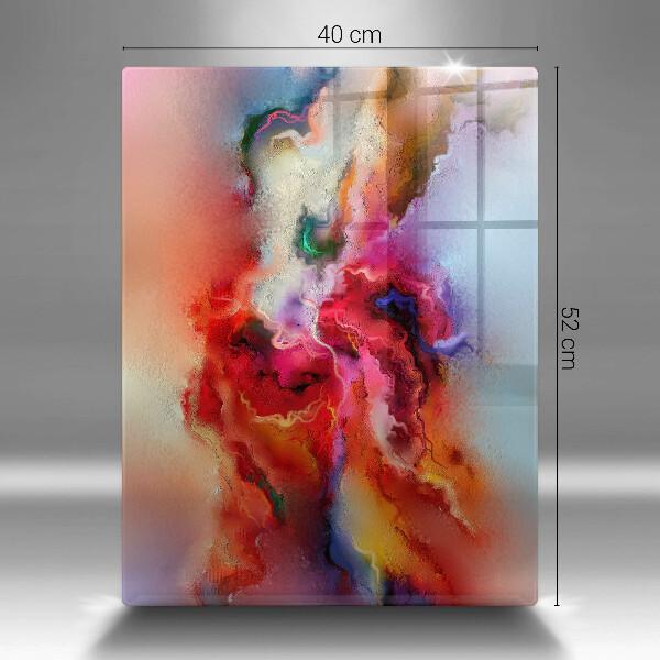 Skleněná deska do kuchyně Kouřová abstrakce