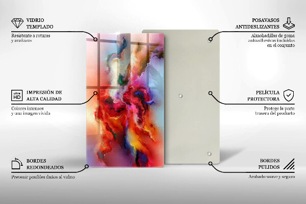 Skleněná deska do kuchyně Kouřová abstrakce