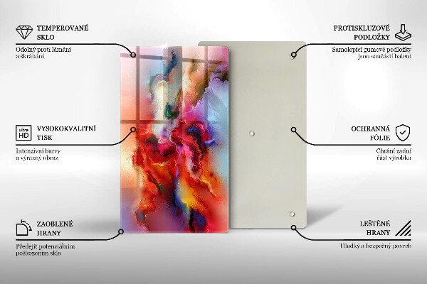 Skleněná deska do kuchyně Kouřová abstrakce