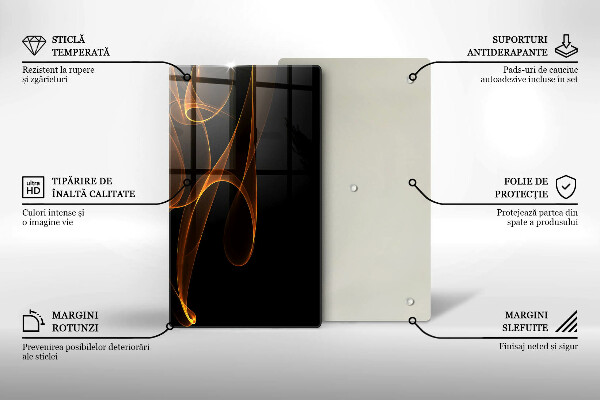 Skleněná deska do kuchyně Abstraktní linie