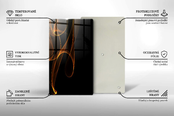 Skleněná deska do kuchyně Abstraktní linie