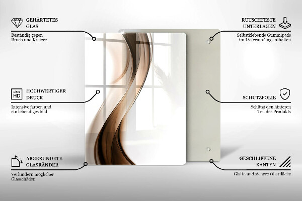 Skleněná deska do kuchyně Abstraktní linie