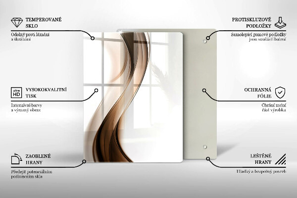 Skleněná deska do kuchyně Abstraktní linie