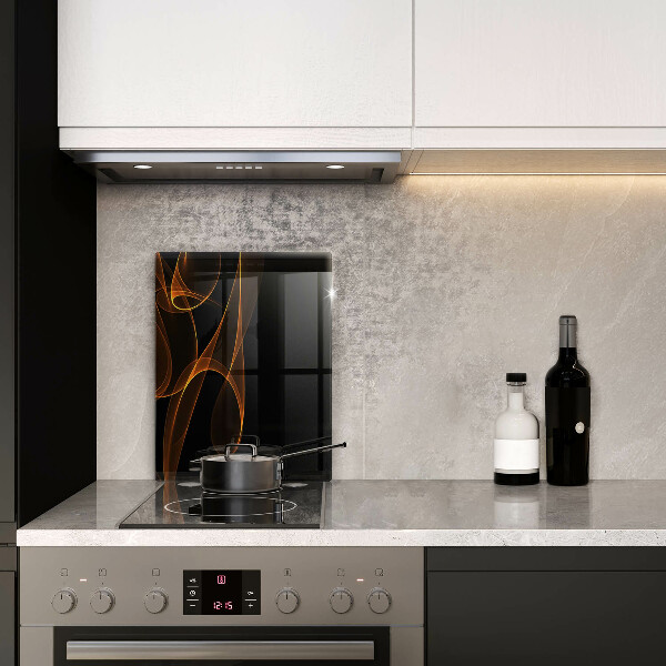 Skleněná deska do kuchyně Abstraktní linie