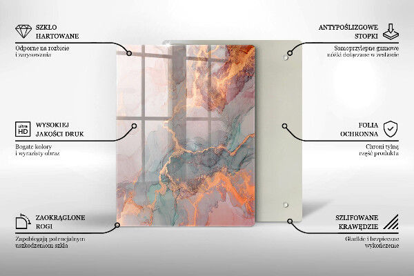 Skleněná krájecí deska Dekorativní kámen