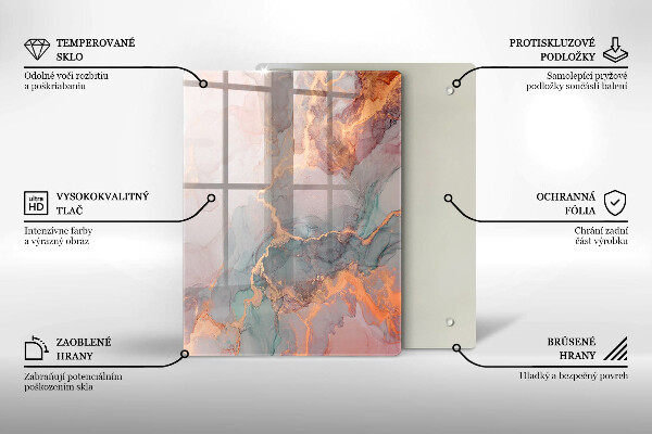 Skleněná krájecí deska Dekorativní kámen