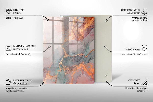 Skleněná krájecí deska Dekorativní kámen