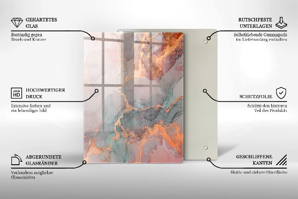 Skleněná krájecí deska Dekorativní kámen