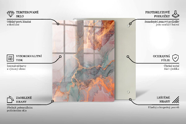 Skleněná krájecí deska Dekorativní kámen