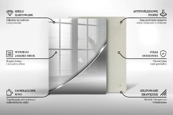 Skleněná deska do kuchyně Trojúhelníky a voda