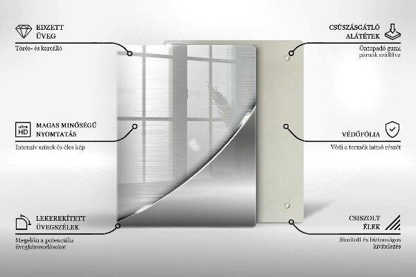 Skleněná deska do kuchyně Trojúhelníky a voda