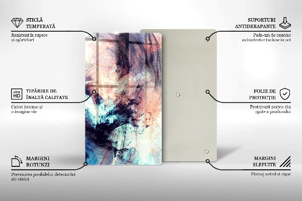 Skleněná deska do kuchyně Malovaná abstrakce