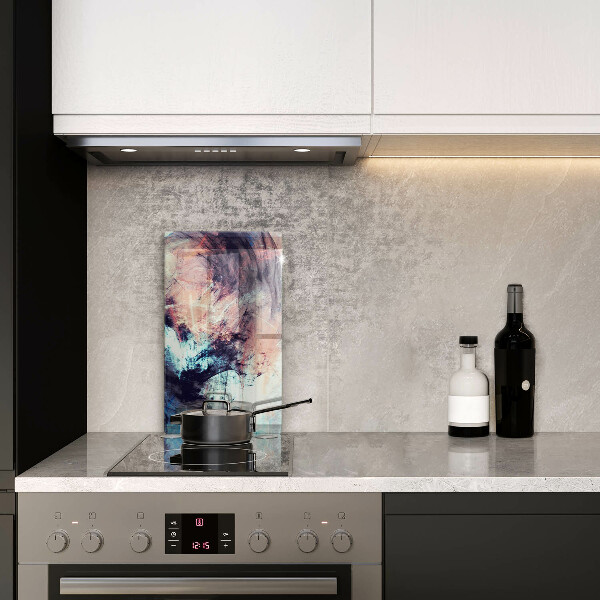 Skleněná deska do kuchyně Malovaná abstrakce