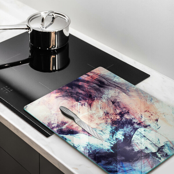 Skleněná deska do kuchyně Malovaná abstrakce