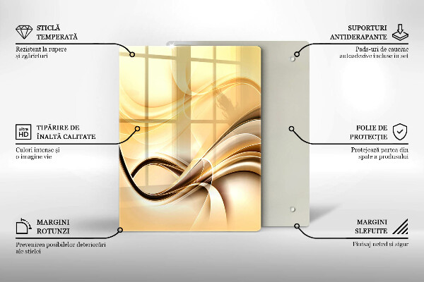 Skleněná deska do kuchyně Polibek abstrakce