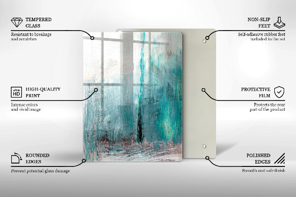 Skleněná deska do kuchyně Barevné papouščí peří