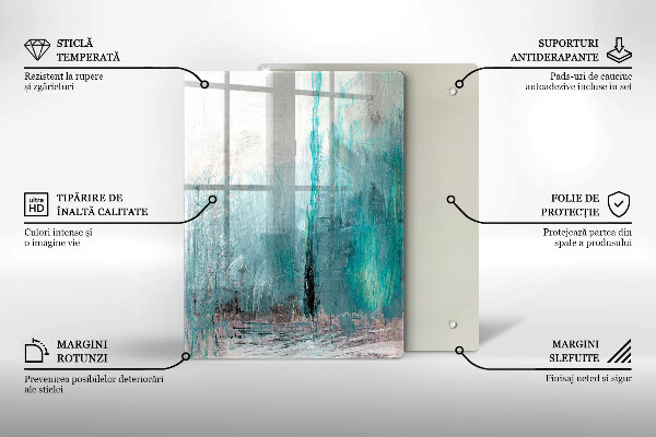 Skleněná deska do kuchyně Barevné papouščí peří