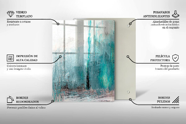 Skleněná deska do kuchyně Barevné papouščí peří