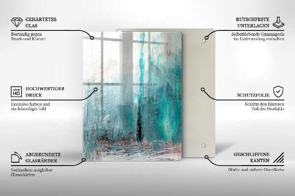 Skleněná deska do kuchyně Barevné papouščí peří