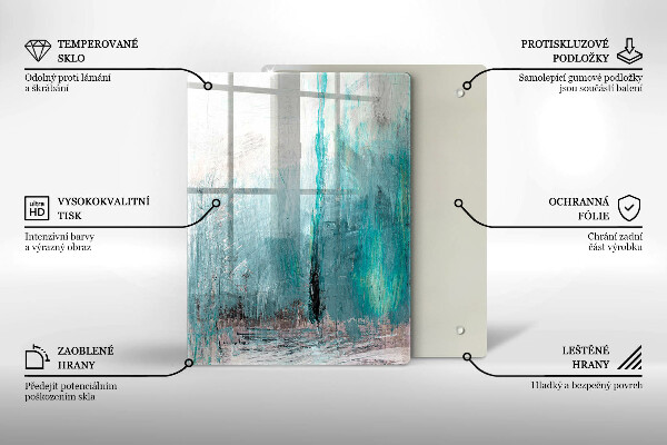 Skleněná deska do kuchyně Barevné papouščí peří