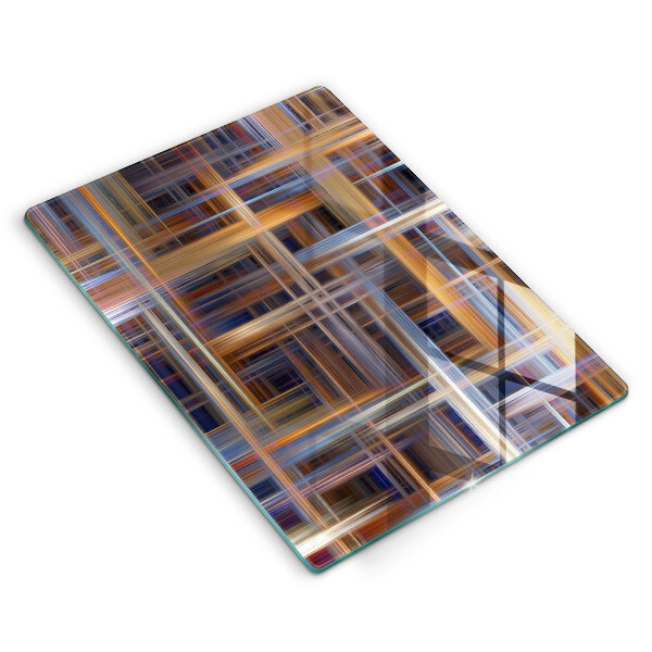 Skleněná deska do kuchyně Abstraktní barvy linky