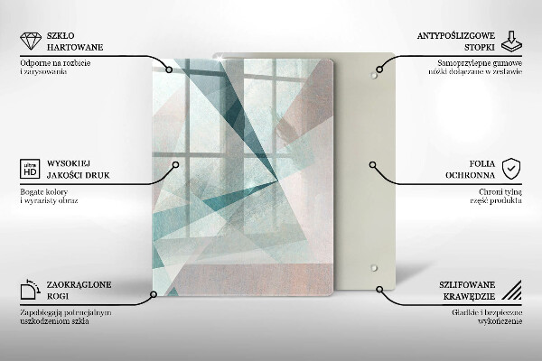 Skleněná deska do kuchyně Abstraktní barvy linky