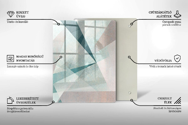 Skleněná deska do kuchyně Abstraktní barvy linky