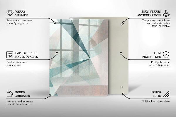 Skleněná deska do kuchyně Abstraktní barvy linky