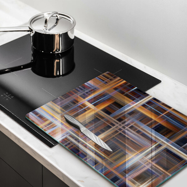 Skleněná deska do kuchyně Abstraktní barvy linky