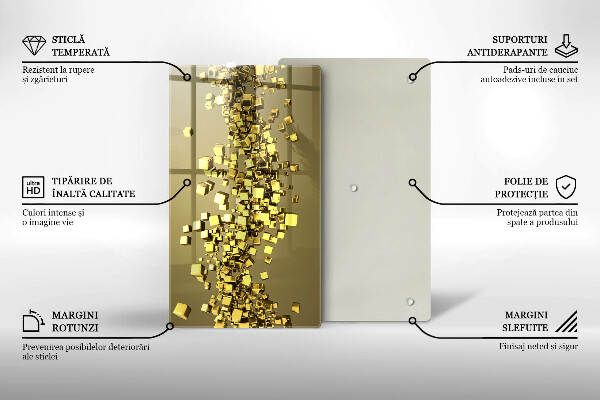 Skleněná deska do kuchyně Abstraktní 3d geometrie