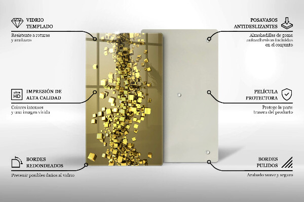 Skleněná deska do kuchyně Abstraktní 3d geometrie