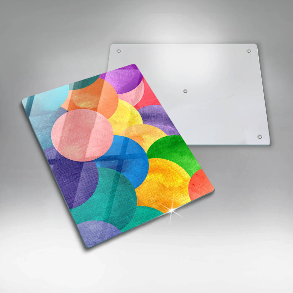 Skleněná deska do kuchyně Barevné kruhy