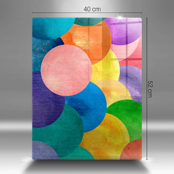 Skleněná deska do kuchyně Barevné kruhy