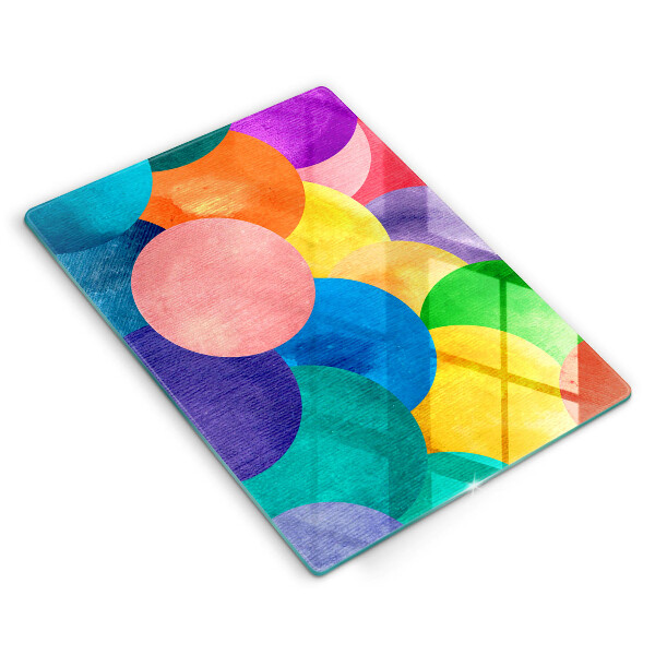 Skleněná deska do kuchyně Barevné kruhy