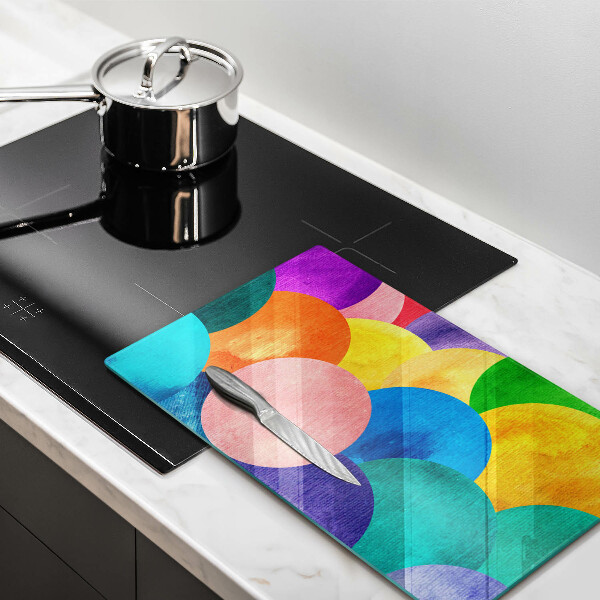 Skleněná deska do kuchyně Barevné kruhy