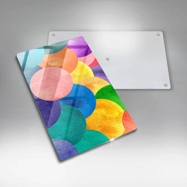 Skleněná deska do kuchyně Barevné kruhy