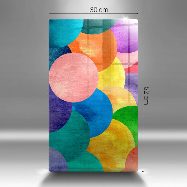 Skleněná deska do kuchyně Barevné kruhy