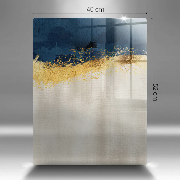 Skleněná deska do kuchyně Zlatá abstrakce