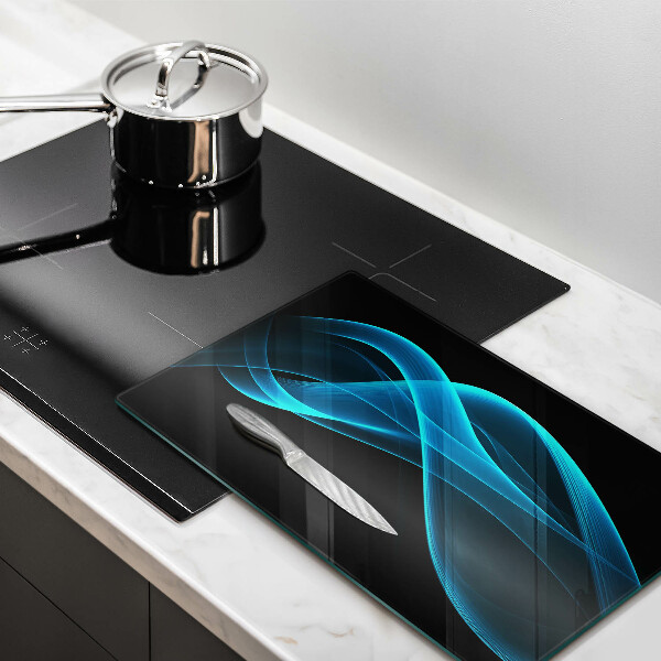 Skleněná deska do kuchyně Modrá abstrakce